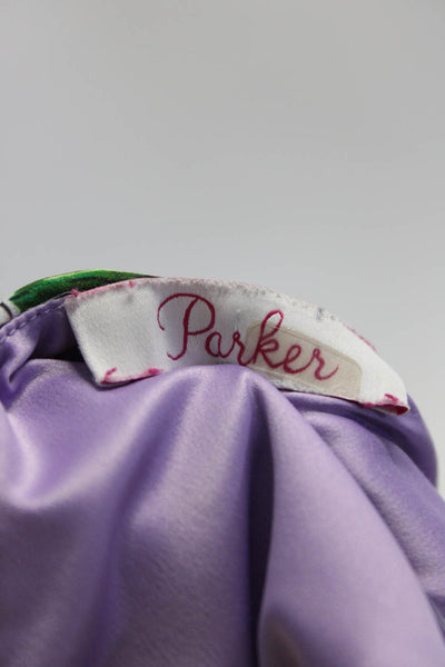 Parker Womens Manny Combo Top Purple Size 14 12077509