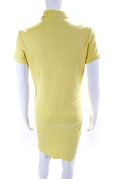 Ralph Lauren Womens Short Sleeved Knee Length Collared Polo Dress Yellow Size M