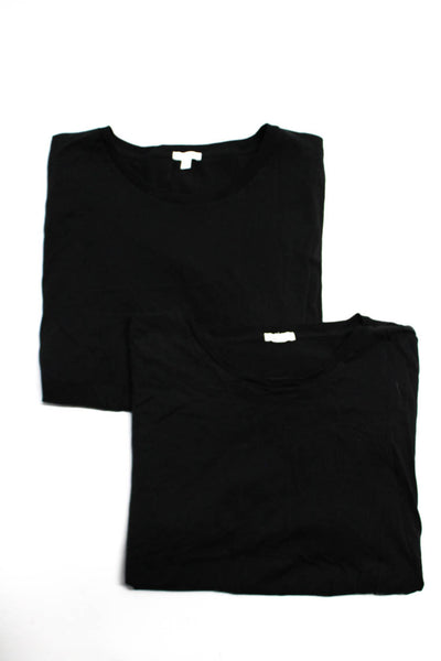 Skin Womens Short Sleeve Crew Neck Tee Shirt Black Size 4