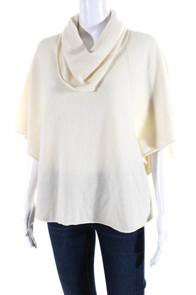 Joie Womens Half Sleeve Cowl Neck Oversized Sweatshirt White Wool Size XS