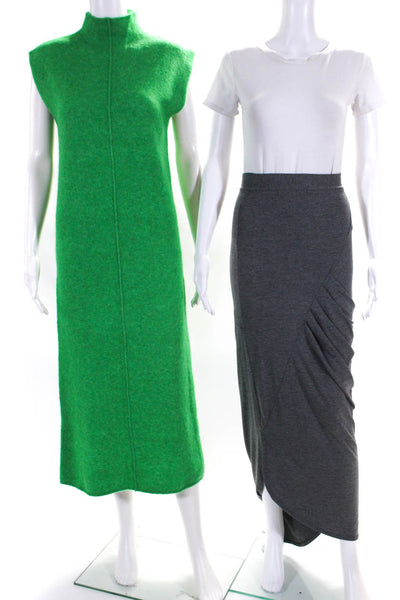 PJK Patterson J Kincaid Zara Womens Skirt Dress Gray Green Size XS Small Lot 2