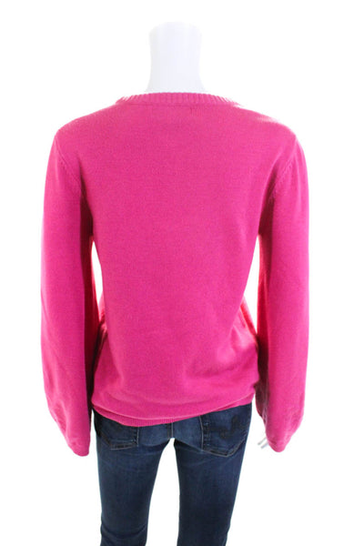 Prabal Gurung Collective Womens Pink Embellished Sweater Pink Size 4 11604687