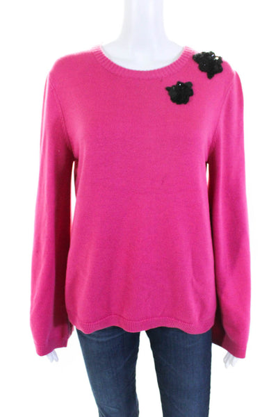 Prabal Gurung Collective Womens Pink Embellished Sweater Pink Size 4 11606072
