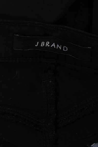 J Brand Womens Mid-Rise Belt Looped Skinny Leg Maria Trouser Pants Black Size 29