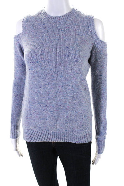 Rebecca Minkoff Women's Crewneck Long Sleeves Pullover Sweater Blue Size S