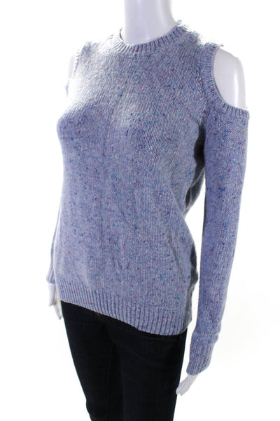 Rebecca Minkoff Women's Crewneck Long Sleeves Pullover Sweater Blue Size S