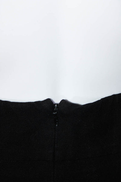 Fifteen Twenty Womens High Rise Zipper Trim Cropped Pants Black Cotton Medium