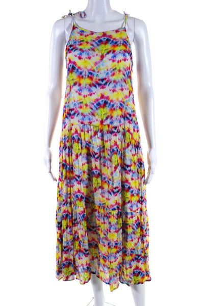 Playa Lucila Women's Sleeveless Tie Dye Maxi Dress Multicolor Size XS