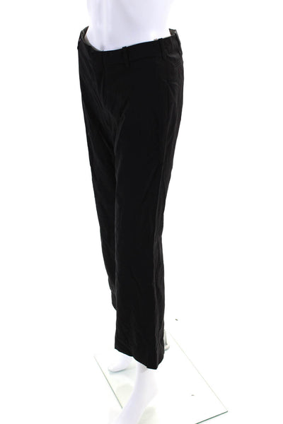Gucci Womens Wool Buttoned Hook & Eye Straight Leg Dress Pants Black Size EUR38
