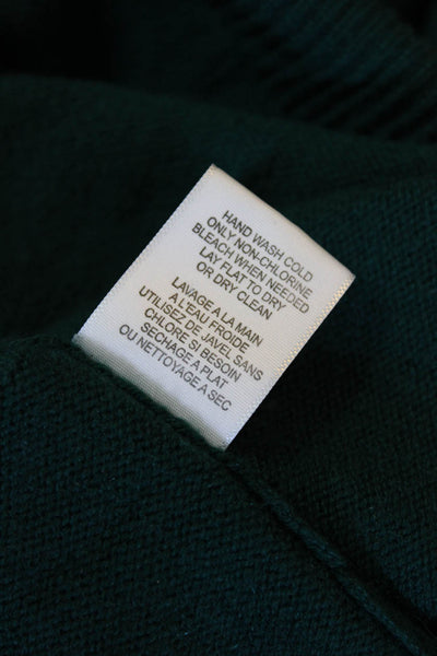 Equipment Femme Womens Dark Green Cashmere V-Neck Long Sleeve Sweater Top Size M