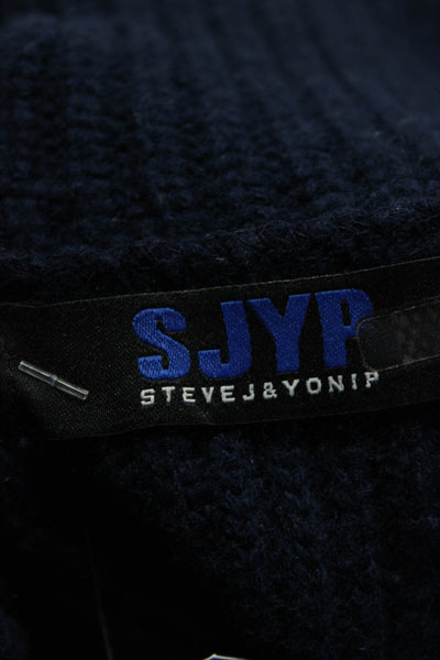 SJYP Womens Color Stitched Turtleneck Blue Size 6 13020591
