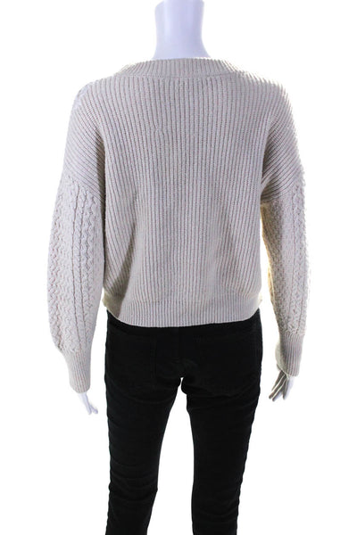 Rebecca Taylor Womens Lace Applique Pullover Off-White Size 0 13337591