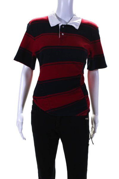 Koché Womens Red Stripe Jersey Shirt Red Size 2 13552159