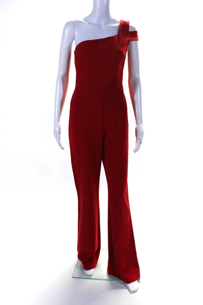 LIKELY Womens Maxson Jumpsuit Red Size 14 10925640