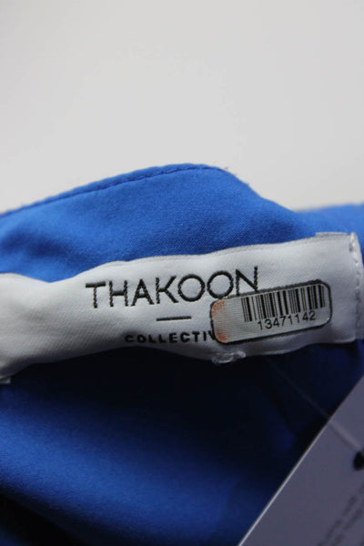 Thakoon Collective Womens Blue Floral Wide Leg Jumpsuit Blue Size 4 13471659