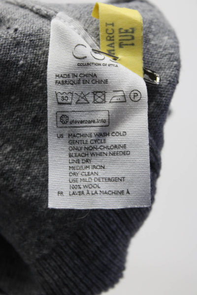 COS Men's Wool Specked Print Long Sleeve Turtleneck Sweater Gray Size M