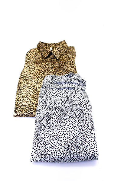 Zara Women's Collar Long Sleeves Button Down Shirt Animal Print Size XS Lot 2