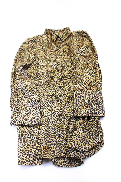 Zara Women's Collar Long Sleeves Button Down Shirt Animal Print Size XS Lot 2