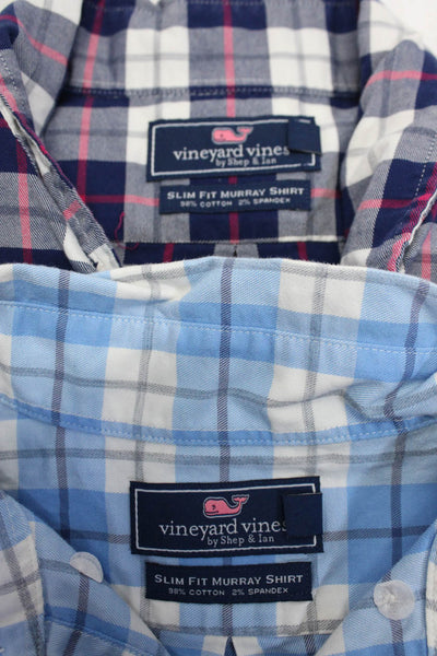Vineyard Vines Mens Plaid Print Casual Button Up Shirts Multicolor Size S Lot 2