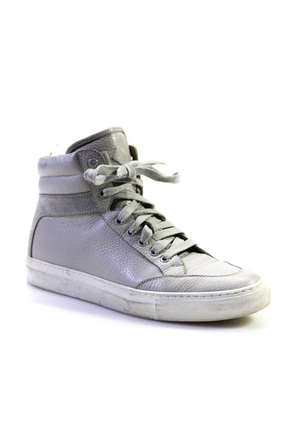 Koio Collective Womens Leather Suede High Top Lace Up Sneakers Gray Size 38 8