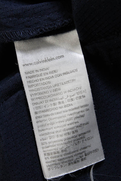 Calvin Klein Mens Flat Front Mid Rise Dress Pants Trousers Navy Size 38/32