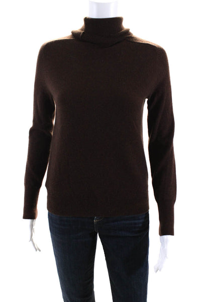 Everlane Womens Cashmere Long Sleeve Turtleneck Pullover Sweater Brown Size XS