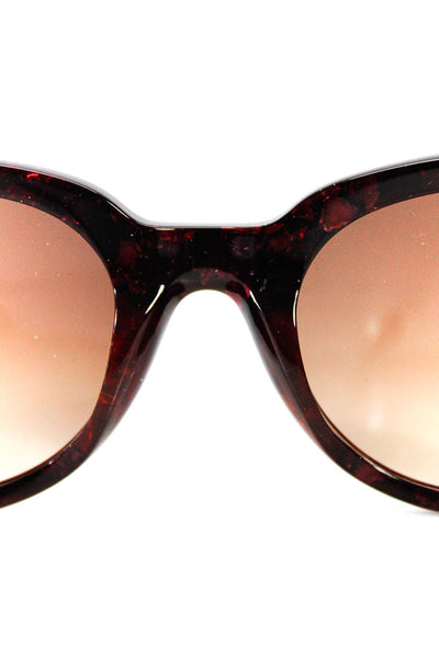 Balmain Women's Snakeskin Print Rounded Sunglasses Burgundy 22 53 135