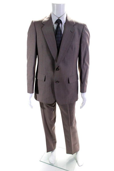 Hart Schaffner Marx Men's Long Sleeves Lined Two Piece Pant Suit Brown Size 42
