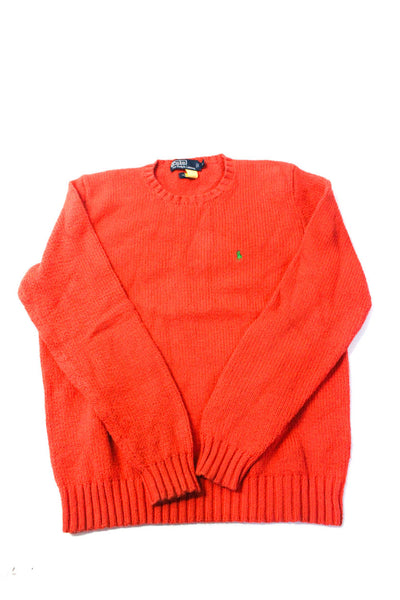 Polo Ralph Lauren Vince Mens Cotton Pullover Sweaters Orange Size S M Lot 2