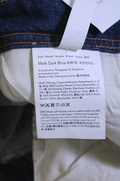 ACNE Studios Women's Midrise Five Pockets Medium Wash Skinny Denim Pant Size 25