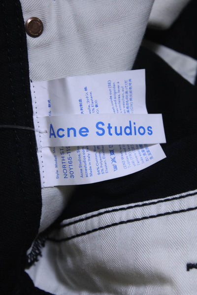ACNE Studios Women's Midrise Five Pockets Straight Leg Denim Pant Black Size 33