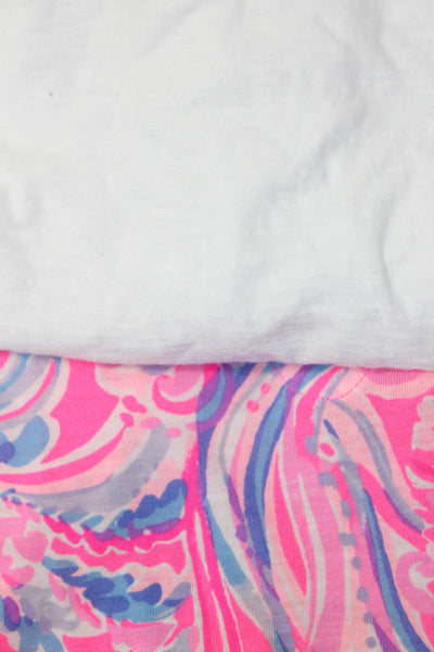 Lilly Pulitzer James Perse Womens Cotton Tunic Shirts Pink White Size XS 0 Lot 2