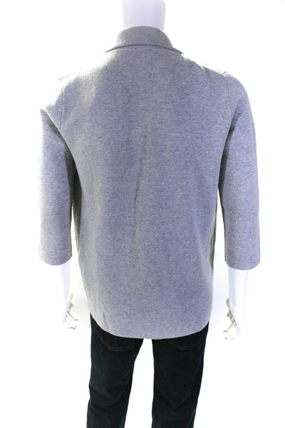 J Crew Mens Collared Long Sleeved Open Front Cardigan Sweater Light Gray Size XS