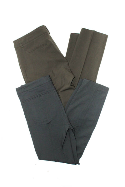 Theory Vince Women's Skinny Pants Wool Trousers Gray Green Size 10 12 Lot 2