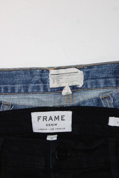 Frame Denim Current/Elliott Women's High Rise Jeans Black Blue Size 29 31 Lot 2