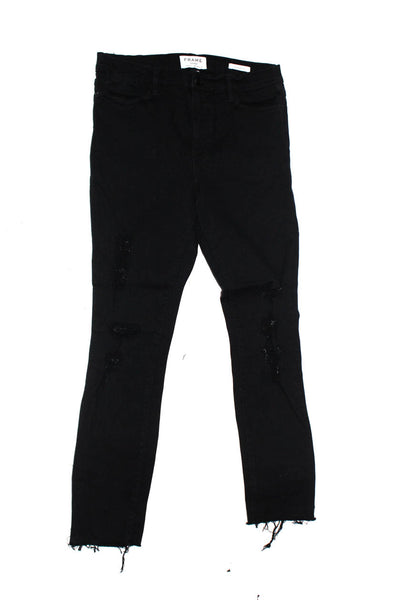 Frame Denim Current/Elliott Women's High Rise Jeans Black Blue Size 29 31 Lot 2