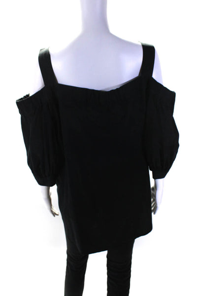 Timo Weiland Women's Off Shoulder Puff Sleeve Top Black Size 8