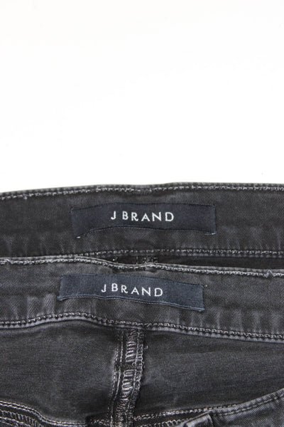 J Brand Women's Low Rise Skinny Jeans Black Gray Size 31 Lot 2