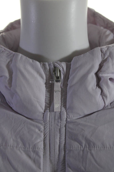 The North Face Womens Zipped Long Sleeve Hooded Puffer Jacket Pink Size S