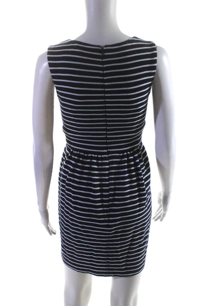 Shoshanna Women's Sleeveless Striped Knee Length A-line Dress Blue Size 0