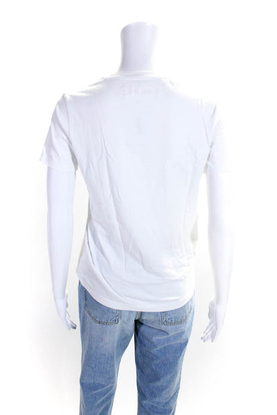 ACNE Studios Womens 100% Cotton Short Sleeved Crew Neck T Shirt White Size XXS