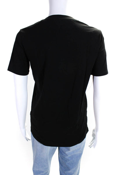 ACNE Studios Womens 100% Cotton Short Sleeved Crew Neck T Shirt Black Size 2XS