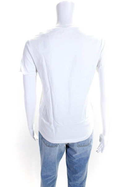 ACNE Studios Womens 100% Cotton Short Sleeved Crew Neck T Shirt White Size 2XS