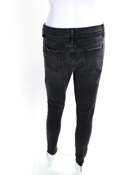 Frame Womens Faded Black High Rise Skinny Leg Denim Jeans Size 29