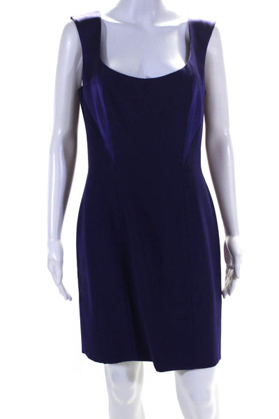 Tahari Womens Sleeveless Knee Length Sheath Dress Purple Size 12