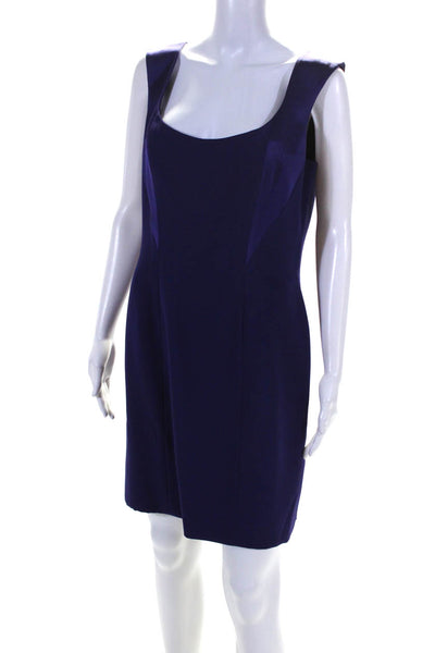 Tahari Womens Sleeveless Knee Length Sheath Dress Purple Size 12