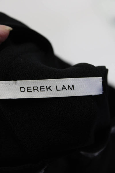 Derek Lam Womens Sleeveless V Neck Straight Leg Jumpsuit Black Size 10
