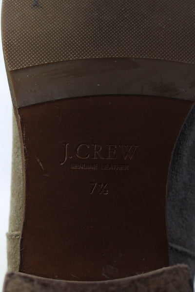 J Crew Womens Suede Almond Toe Single Buckle Ankle Boots Light Brown Size 7.5US