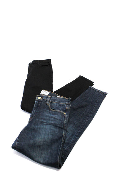 Frame Denim J Brand Womens High Rise Slim Skinny Jeans Blue Black Size 26 Lot 2
