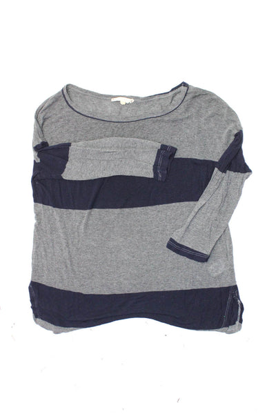 Joie John Varvatos Womens Long Sleeve Basic T-Shirts Tops Gray Size M XL Lot 2